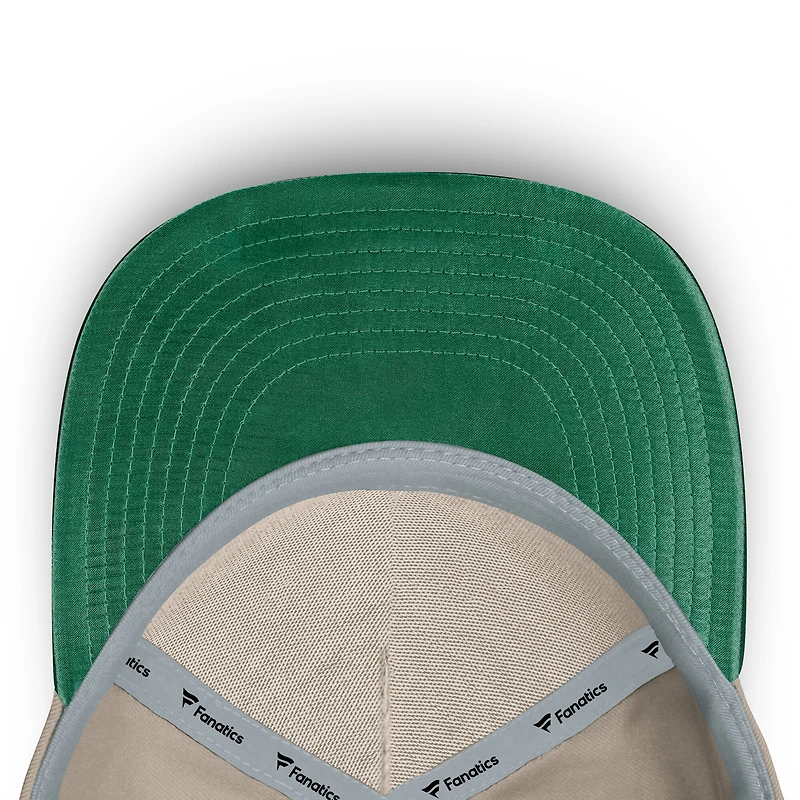 Men's Fanatics Khaki/Green Oakland Athletics Cooperstown Collection Veteran A-Frame Adjustable Hat