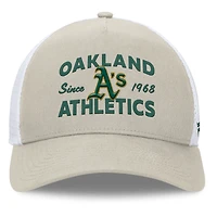 Men's Fanatics Stone Oakland Athletics A-Frame Trucker Adjustable Hat