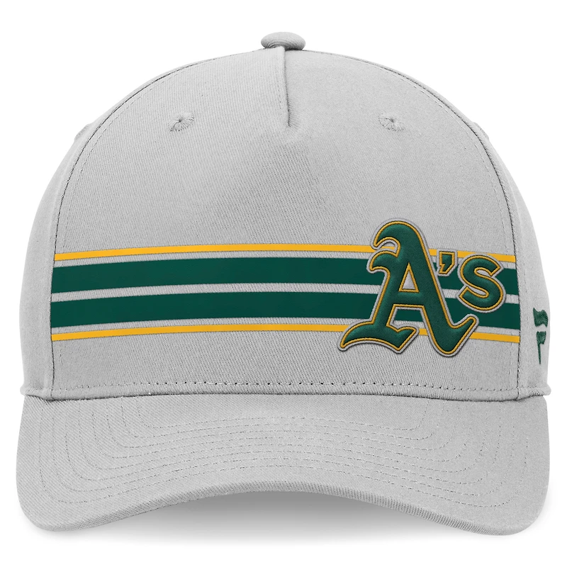 Casquette ajustable en forme de A pour hommes Fanatics Stone Oakland Athletics Foul Ball