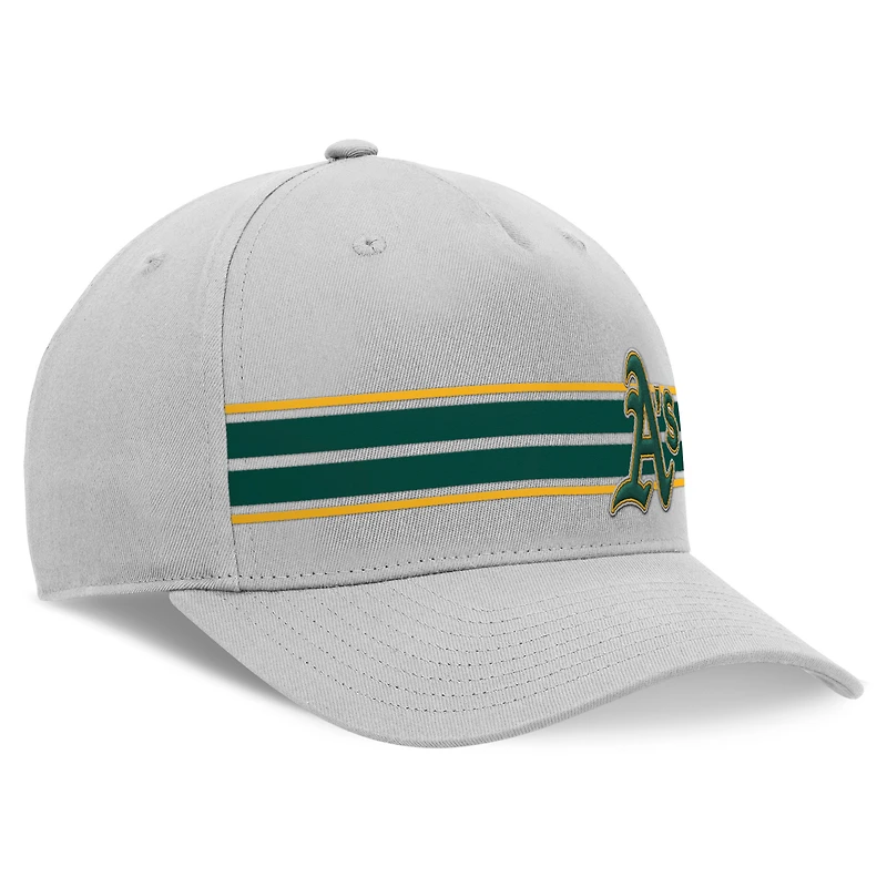 Casquette ajustable en forme de A pour hommes Fanatics Stone Oakland Athletics Foul Ball