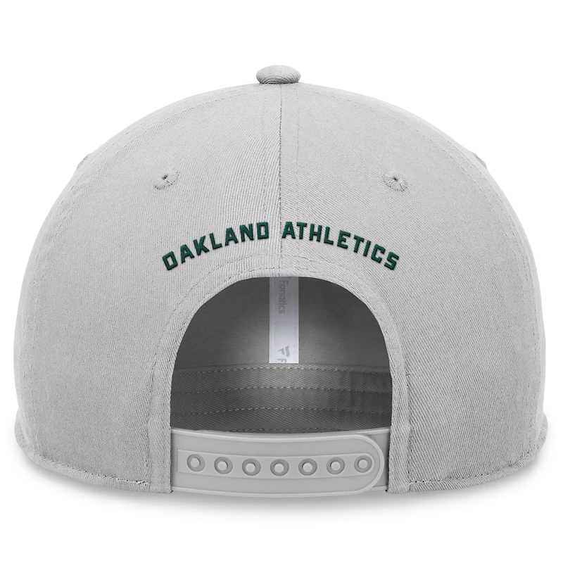 Casquette ajustable en forme de A pour hommes Fanatics Stone Oakland Athletics Foul Ball