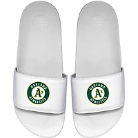 Men's ISlide White Oakland Athletics Primary Motto Slide Sandals