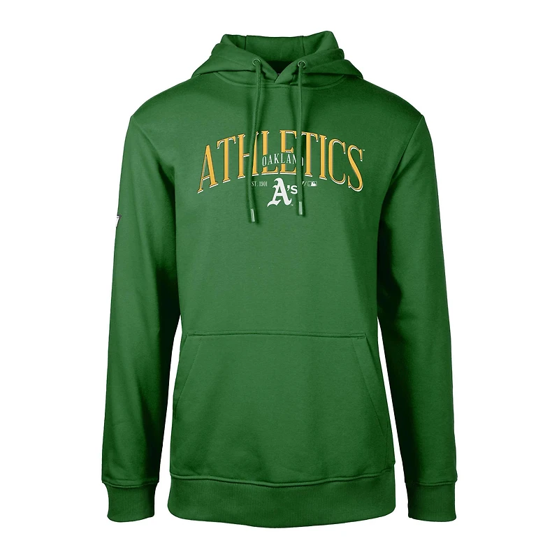 Men's Levelwear Green Oakland Athletics Cooperstown Collection Podium Retro Pullover Hoodie