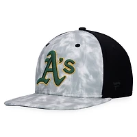 Casquette snapback à imprimé fumée Oakland Athletics Majestic Gray pour homme