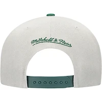 Men's Mitchell & Ness Gray/Green Oakland Athletics Knock Out Panel Snapback Hat