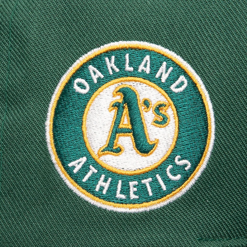 Men's Mitchell & Ness Green Oakland Athletics Double Up Snapback Hat