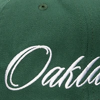 Men's Mitchell & Ness Green Oakland Athletics Just Don x MLB Lux Script Snapback Hat