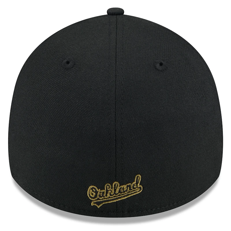 Men's New Era  Black Oakland Athletics 2024 Armed Forces Day 39THIRTY Flex Hat