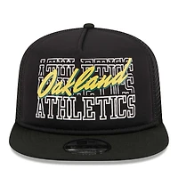 Men's New Era Black Oakland Athletics  Street Team A-Frame Trucker 9FIFTY Snapback Hat