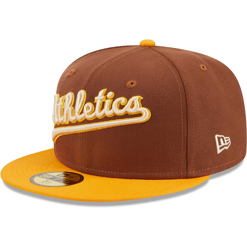 Men's New Era Brown Oakland Athletics Tiramisu  59FIFTY Fitted Hat