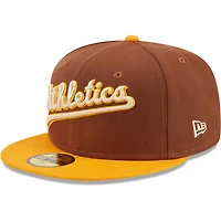 Men's New Era Brown Oakland Athletics Tiramisu  59FIFTY Fitted Hat