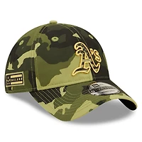 Casquette ajustable 9TWENTY pour homme New Era Camo Oakland Athletics 2022 Armed Forces Day