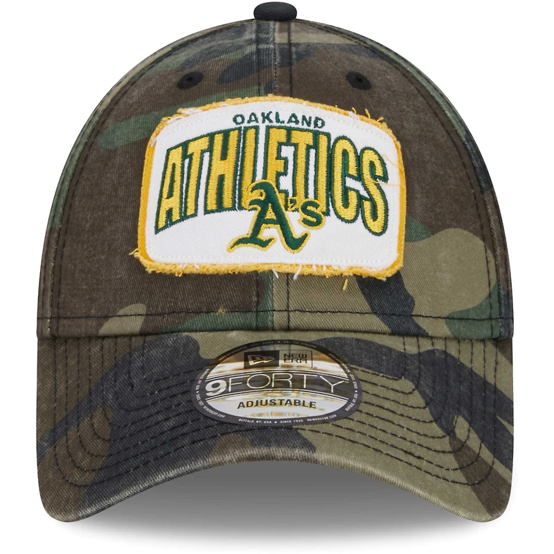 Casquette ajustable New Era Camo Oakland Athletics Gameday 9FORTY pour homme