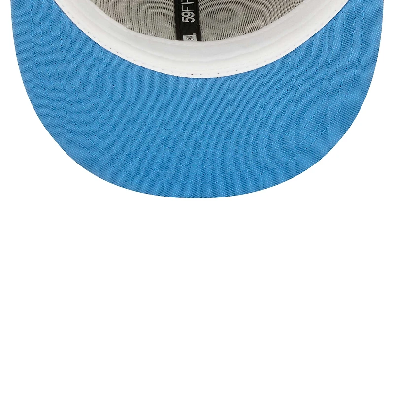 Casquette ajustée 59FIFTY pour homme New Era Cardinal Oakland Athletics 40e anniversaire Air Force Blue Undervisor