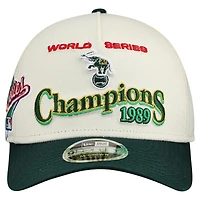 Men's New Era  Cream/Green Oakland Athletics World Series 9FORTY M-Crown A-Frame Adjustable Hat