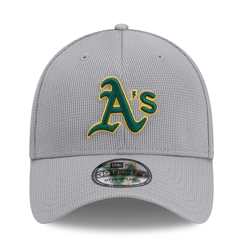 Casquette Active Pivot 39THIRTY Flex grise pour homme des Oakland Athletics de New Era