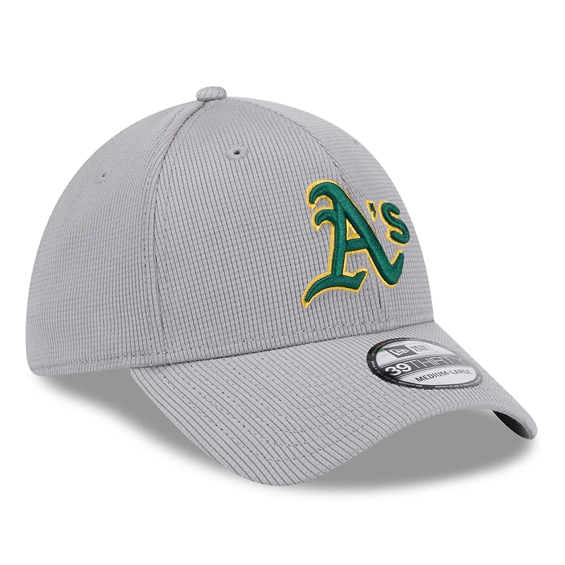 Casquette Active Pivot 39THIRTY Flex grise pour homme des Oakland Athletics de New Era