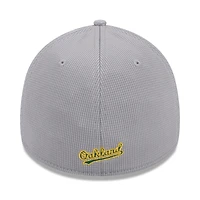 Casquette Active Pivot 39THIRTY Flex grise pour homme des Oakland Athletics de New Era