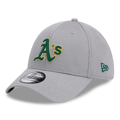 Casquette Active Pivot 39THIRTY Flex grise pour homme des Oakland Athletics de New Era