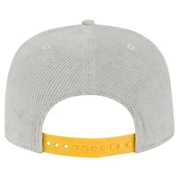 Casquette de golf à visière snapback en velours côtelé gris Oakland Athletics de New Era pour homme