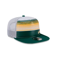 Men's New Era Green Oakland Athletics Cooperstown Collection Team Horizon 9FIFTY A-Frame Trucker Snapback Hat