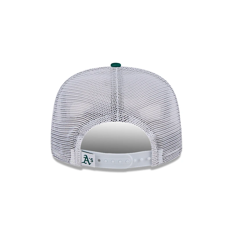 Men's New Era Green Oakland Athletics Cooperstown Collection Team Horizon 9FIFTY A-Frame Trucker Snapback Hat