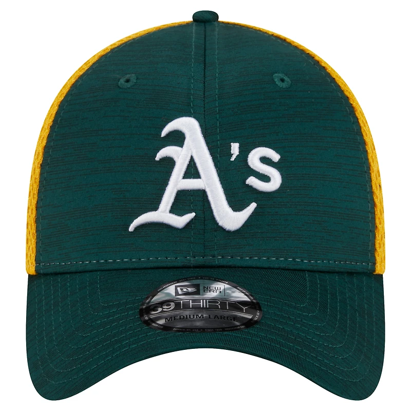 Casquette Neo 39THIRTY Flex Oakland Athletics verte New Era pour homme