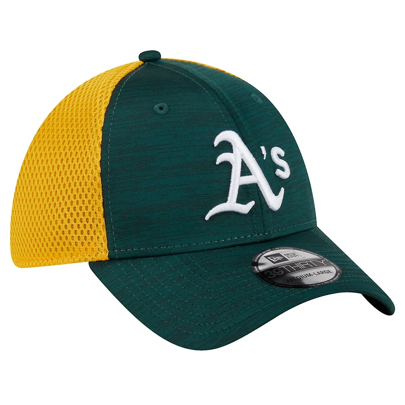 Casquette Neo 39THIRTY Flex Oakland Athletics verte New Era pour homme