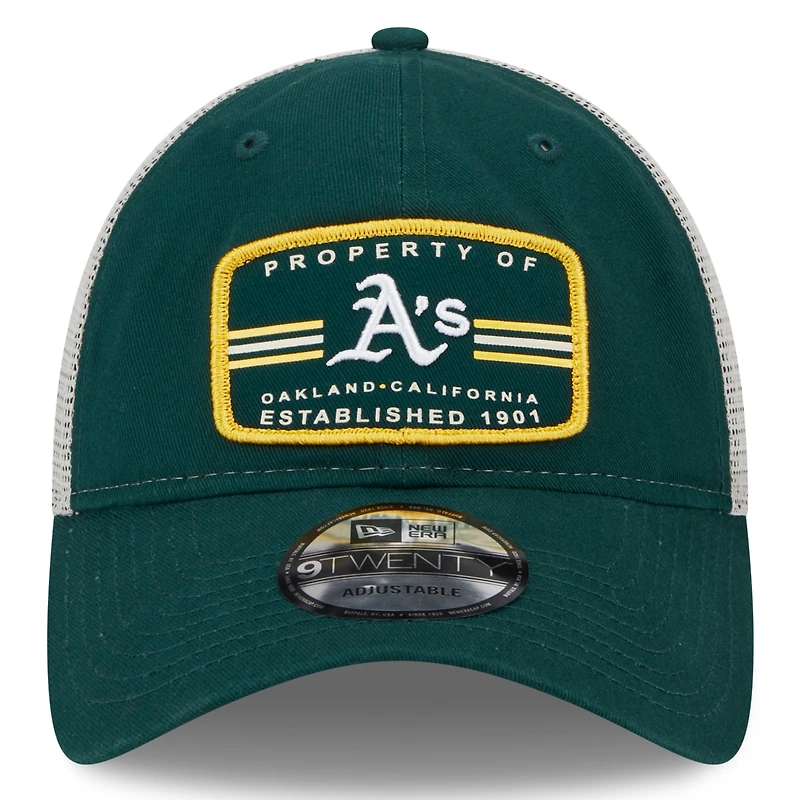Men's New Era Green Oakland Athletics Property Trucker 9TWENTY Snapback Hat