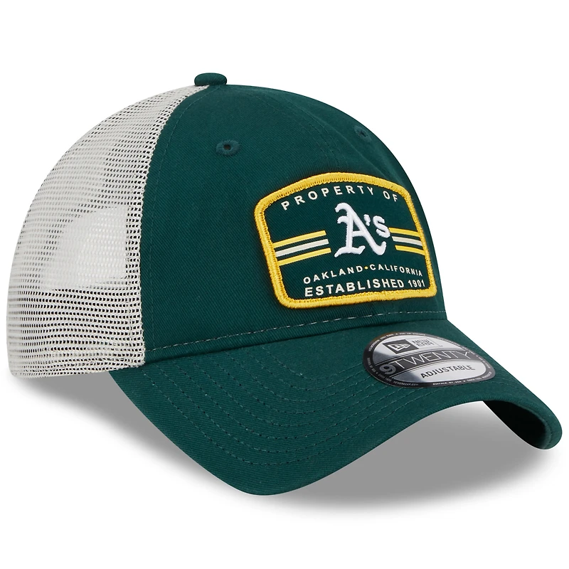 Casquette snapback Oakland Athletics Property Trucker 9TWENTY verte New Era pour homme