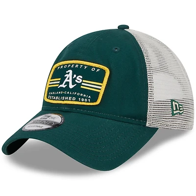 Casquette snapback Oakland Athletics Property Trucker 9TWENTY verte New Era pour homme