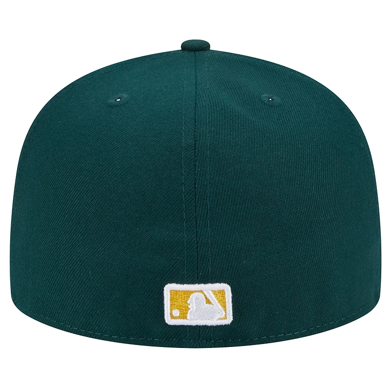 Casquette ajustée 59FIFTY Oakland Athletics verte New Era pour homme