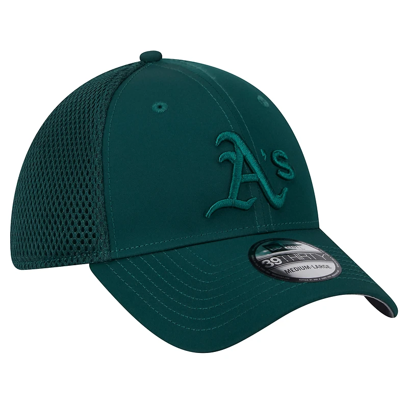 Casquette 39THIRTY Flex verte Oakland Athletics Team Tone pour homme de New Era