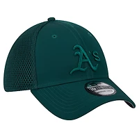 Casquette 39THIRTY Flex verte Oakland Athletics Team Tone pour homme de New Era