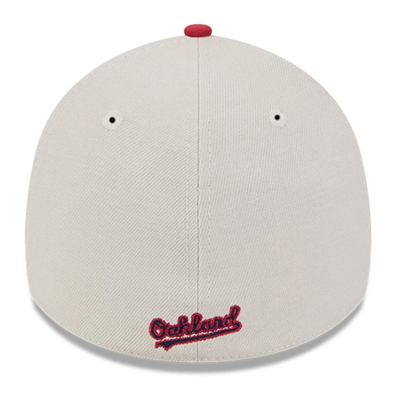 Men's New Era  Khaki/Red Oakland Athletics 2024 Fourth of July 39THIRTY Flex Hat
