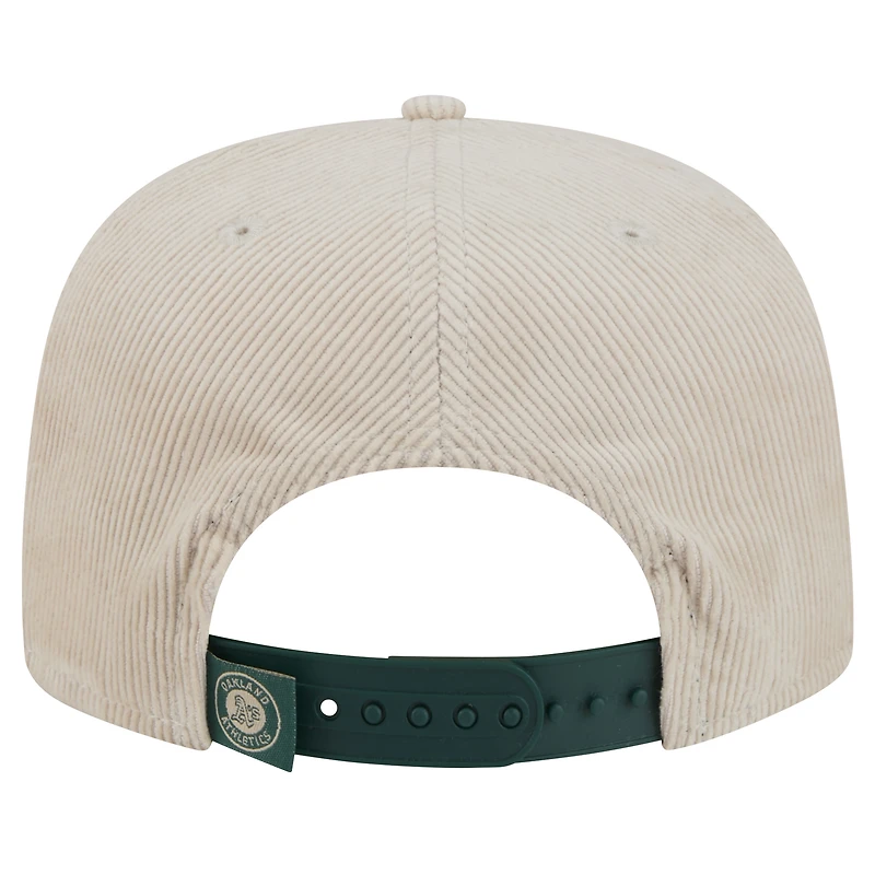 Men's New Era Khaki Oakland Athletics Summer Essential Golfer Snapback Hat