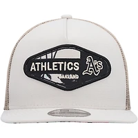 Casquette snapback A-Frame Trucker 9FIFTY Oakland Athletics Retro Beachin' Patch New Era pour homme