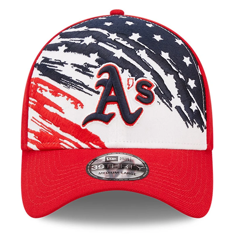 Casquette 39THIRTY Flex rouge Oakland Athletics 2022 pour homme de New Era