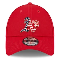 Casquette ajustable 9FORTY rouge Oakland Athletics 2023 du 4 juillet pour homme de New Era