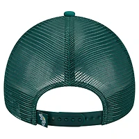 Casquette ajustable New Era 9FORTY blanche/verte Kelly pour homme, collection Cooperstown, Oakland Athletics