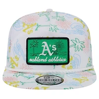 Casquette de golf à visière snapback blanche Oakland Athletics Islander pour homme de New Era