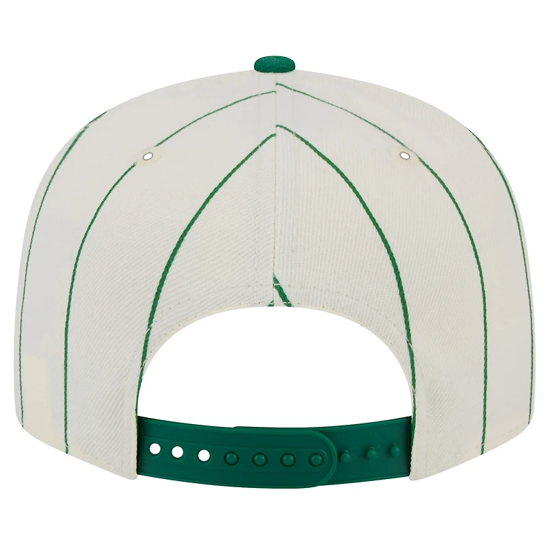 Casquette Snapback à rayures blanches Oakland Athletics 9FIFTY New Era pour homme