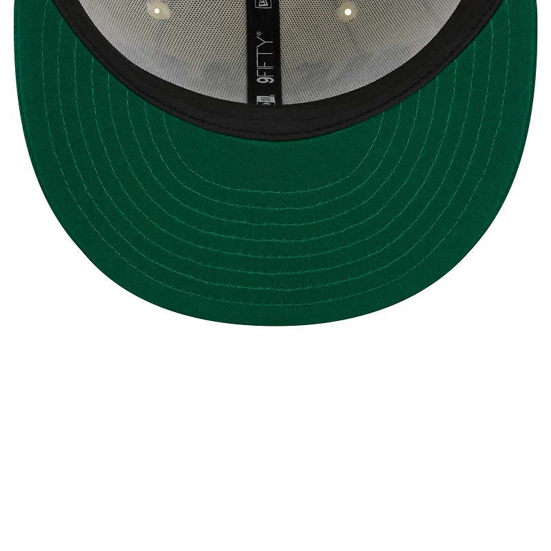 Men's New Era White Oakland Athletics Jersey Pinstripe 9FIFTY Snapback Hat