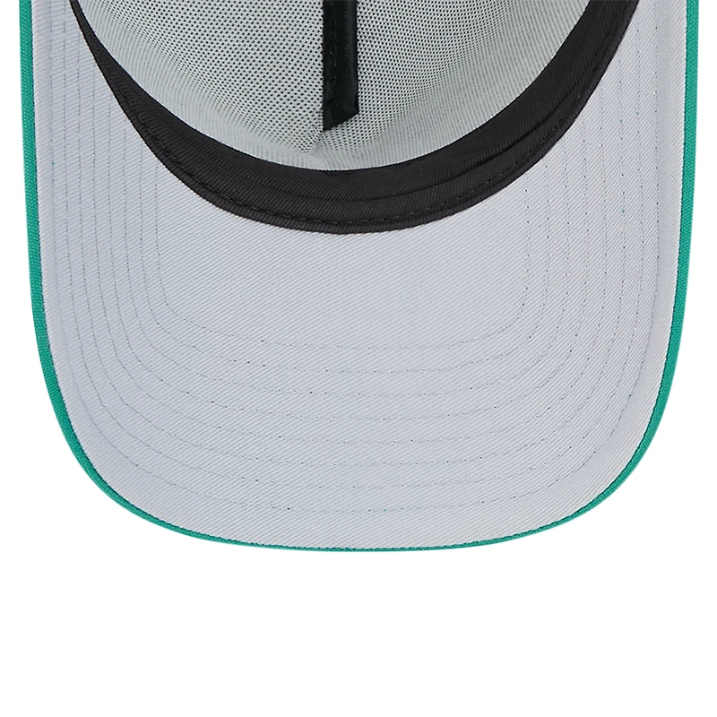 Men's New Era White Oakland Athletics Retro Wordmark 9FORTY A-Frame Trucker Adjustable Hat