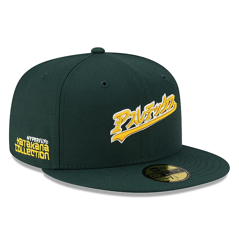 Men's New Era x Hyperfly Green Oakland Athletics 59FIFTY Fitted Hat