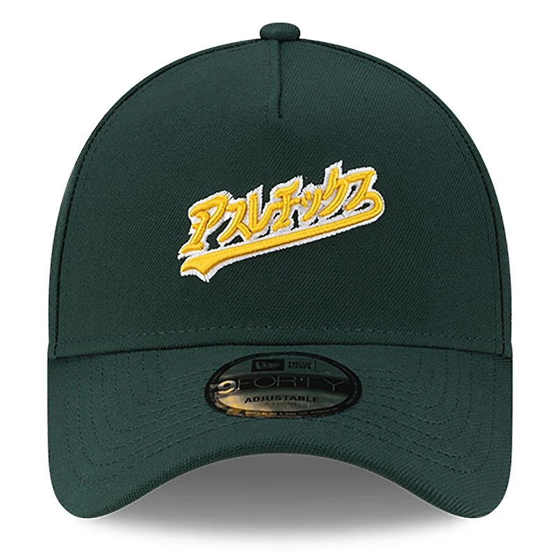Men's New Era x Hyperfly Green Oakland Athletics A-Frame 9FORTY Adjustable Hat