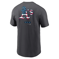 T-shirt Nike anthracite pour homme Oakland Athletics Americana