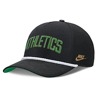 Men's Nike Black Oakland Athletics Cooperstown Collection Rise Adjustable Hat