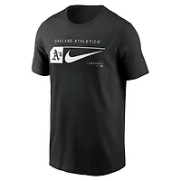 T-shirt Nike noir à imprimé graphique Oakland Athletics pour homme