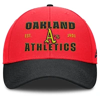 Men's Nike Crimson/Black Oakland Athletics Cooperstown Collection Neon 90s Rise Adjustable Hat
